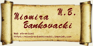 Miomira Bankovački vizit kartica